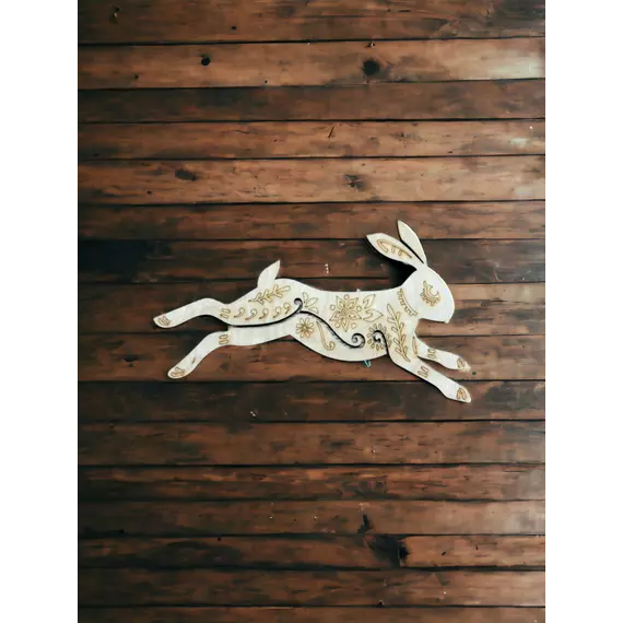 Lézervágott - Húsvéti nyuszi - 16 x 10 cm